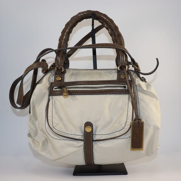 Gryson Nylon and Leather Satchel with Shoulder Strap - Picture 1 of 8